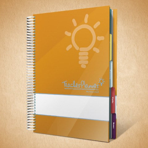 Personalised Teacher Planners - Personalised Teacher Planner With Bulb Icon Cover (FC26)