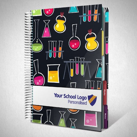 Personalised Teacher Planners - Personalised Teacher Planner With Chemistry Theme Funky Cover (FC16)