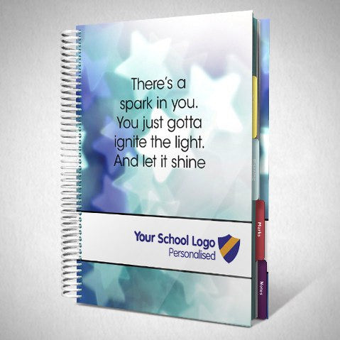 Personalised Teacher Planners - Personalised Teacher Planner With Inspirational Funky Cover - Sparkle Print (FC23)
