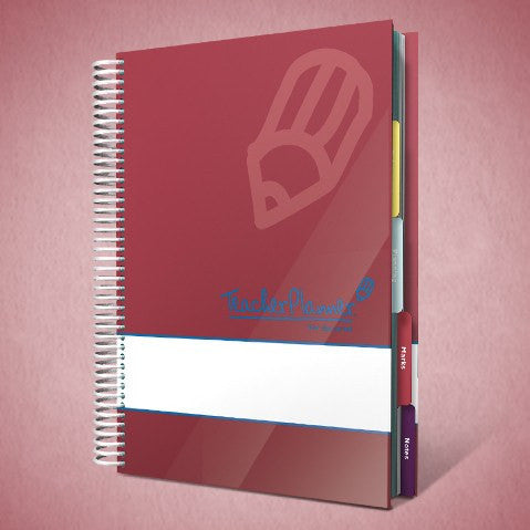Personalised Teacher Planners - Personalised Teacher Planner With Pencil Icon Cover (FC19)