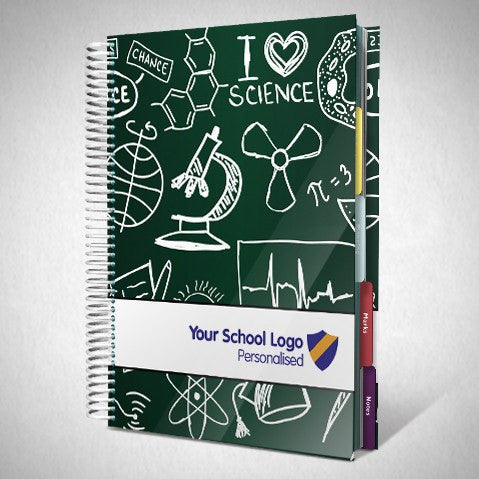 Personalised Teacher Planners - Personalised Teacher Planner With Science Theme Funky Cover (FC17)