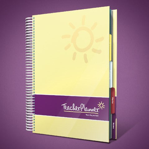 Personalised Teacher Planners - Personalised Teacher Planner With Sunshine Icon Cover (FC25)