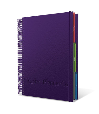 Teacher Planners - Leatherette - Purple 6 Period Teacher Planners 2017-18