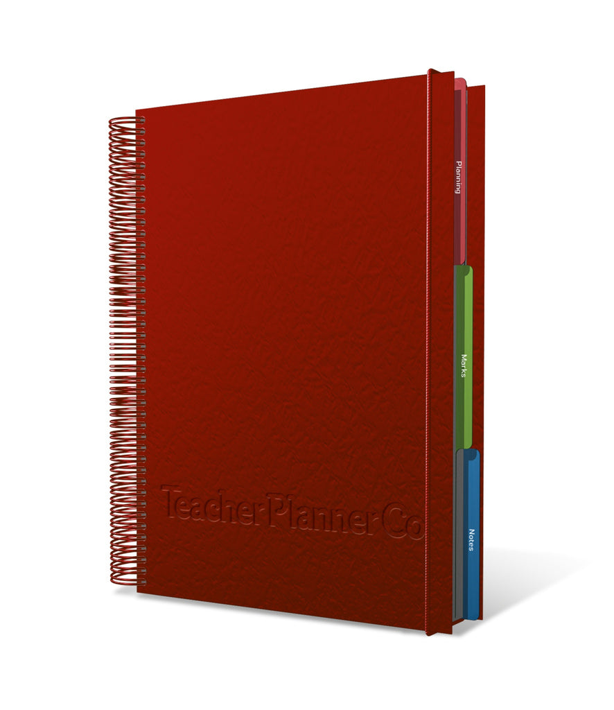 Leatherette Red Teacher Planner 202425 TeacherPlanner Co Ltd